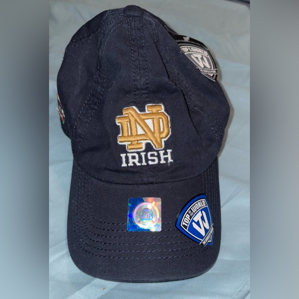 Notre Dame Hat Irish blue adjustable ND Top of the world NWT